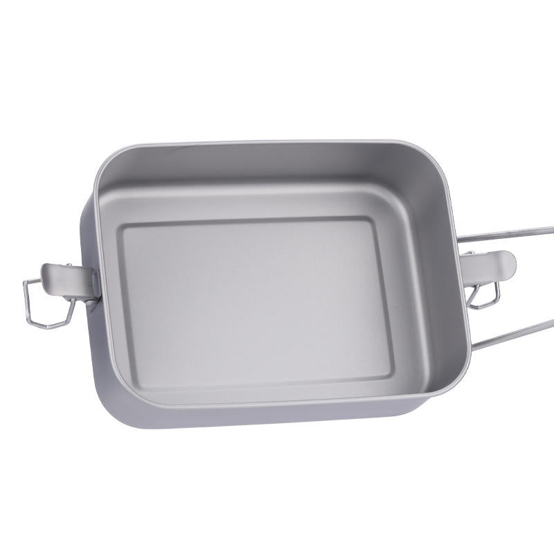 CHOKHA Pure Titanium Outdoor Lunch Box – 1200ml, Lightweight 270g, Sealed Bento Cookware for Camping, Hiking & Picnic