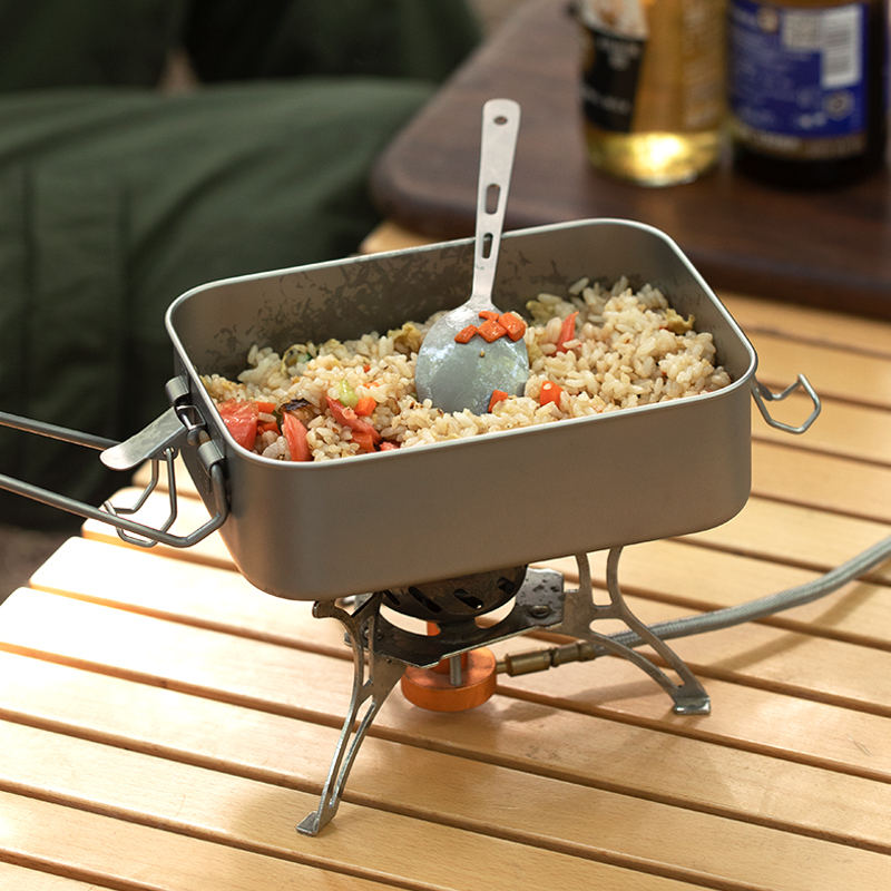 CHOKHA Pure Titanium Outdoor Lunch Box – 1200ml, Lightweight 270g, Sealed Bento Cookware for Camping, Hiking & Picnic
