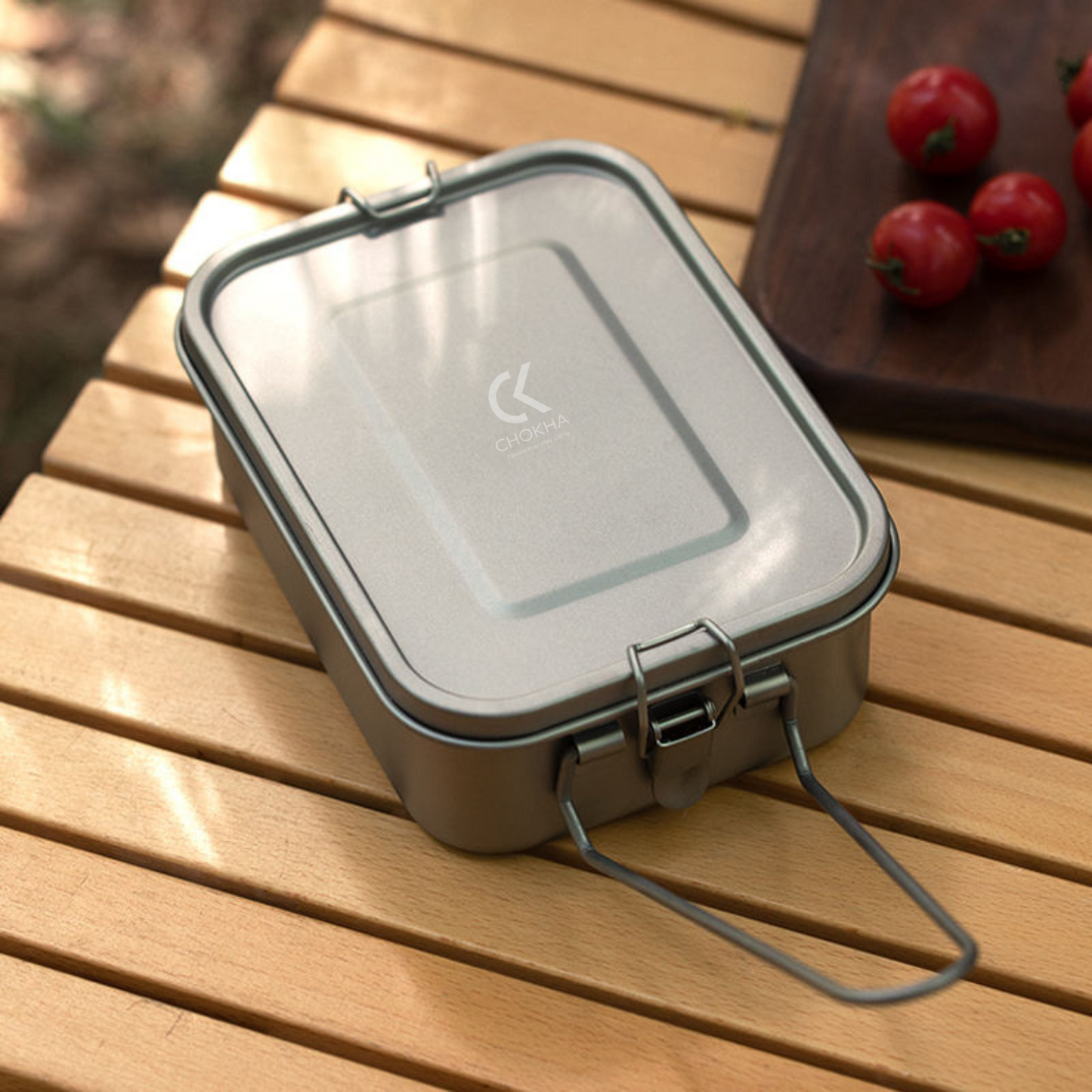 CHOKHA Pure Titanium Outdoor Lunch Box – 1200ml, Lightweight 270g, Sealed Bento Cookware for Camping, Hiking & Picnic