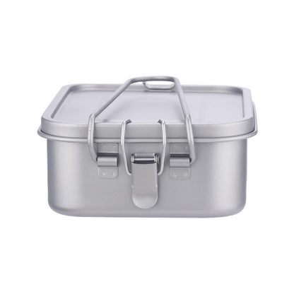 CHOKHA Pure Titanium Outdoor Lunch Box – 1200ml, Lightweight 270g, Sealed Bento Cookware for Camping, Hiking & Picnic
