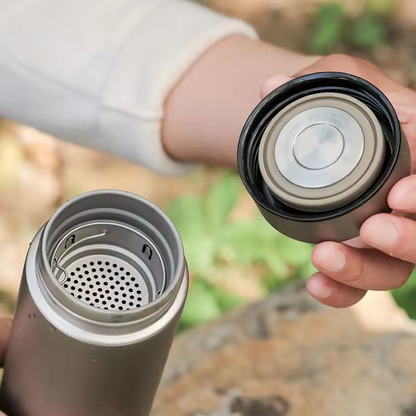 Chokha Pure Titanium Thermos Cup – 420ml | BPA-Free Double Wall Vacuum Water Bottle