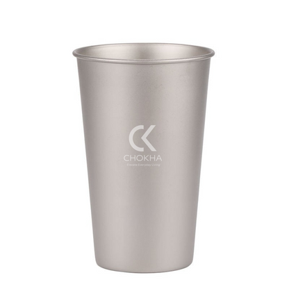 CHOKHA Titanium Beer Cup 500ml – Ultralight Coffee Mug for Camping, Hiking, Outdoor Travel