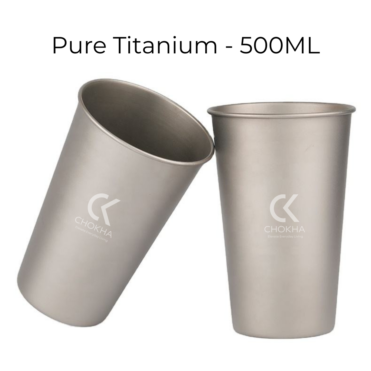 CHOKHA Titanium Beer Cup 500ml – Ultralight Coffee Mug for Camping, Hiking, Outdoor Travel